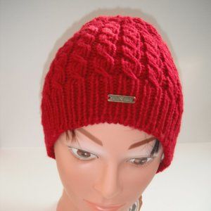 Hand Knitted Hat Toque One Size Acrylic Burgundy - 005 Hand knit by me